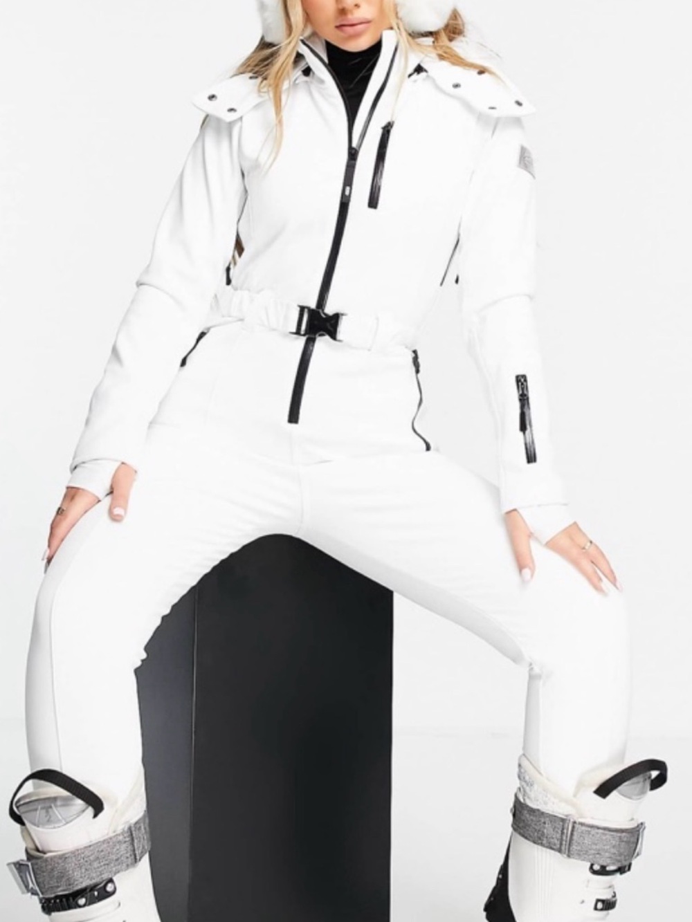 ASOS 4505 white ski jumpsuit